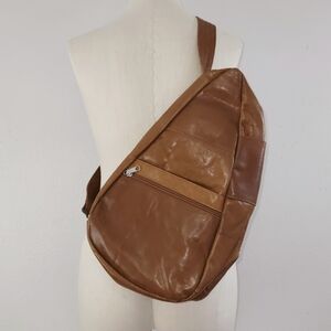Vintage Genuine Leather Sling Bag Backpack ~ Unisex